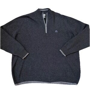 MEN'S NIKE ACG 1/4 ZIP‎ Gray Lambs Wool Sweater Size XL Pullover